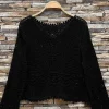 MIXED BRANDS - Crochet top Toppa 71853 - Black New