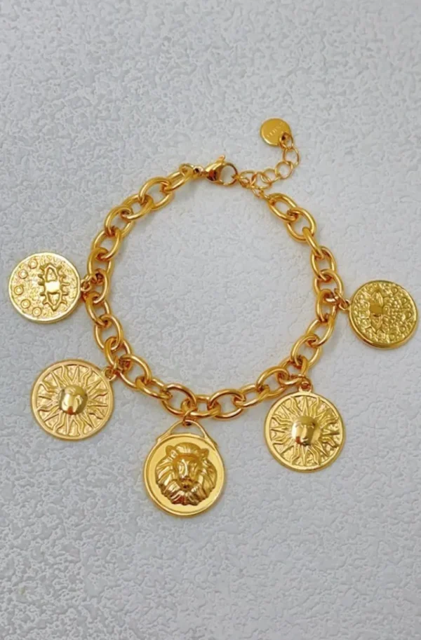 MIXED BRANDS - DDBR79 - Bracelet with coins - Gold Online