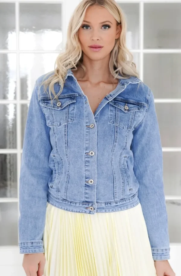 MIXED BRANDS - Denim jacket C16407A - Light Blue Online