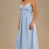 MIXED BRANDS - Dress with smock 9515 - Blue Hot