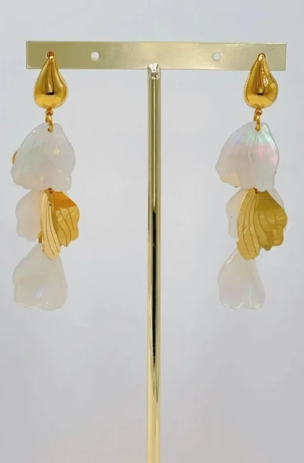 MIXED BRANDS - Earrings BO154 - Gold Ivory Clearance