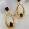 MIXED BRANDS - Earrings LLB051 - Gold Black Outlet