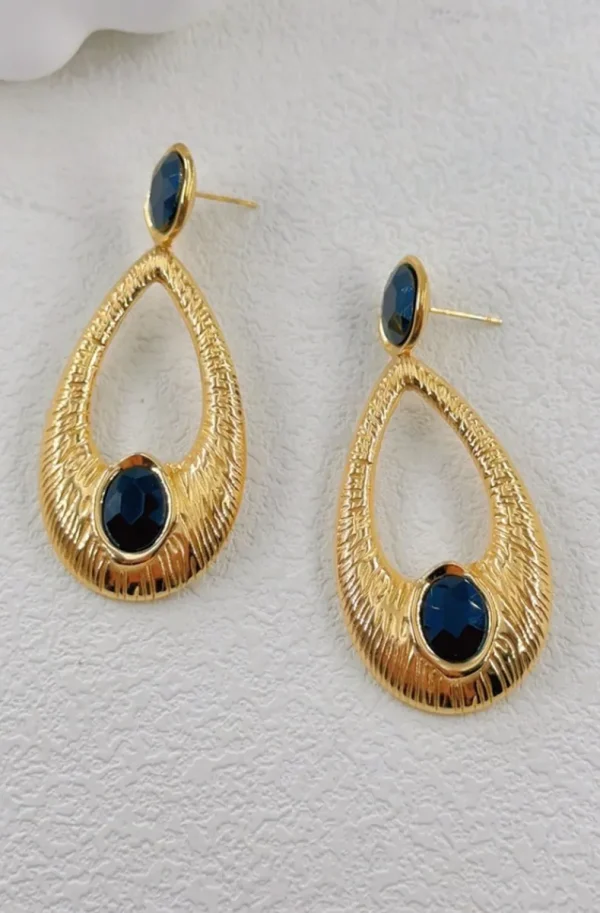 MIXED BRANDS - Earrings LLB051 - Gold Black Outlet