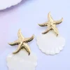 MIXED BRANDS - Earrings Seastar and Shell Z406 - Gold Hot