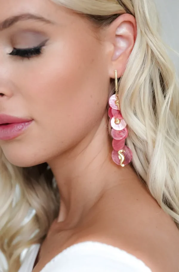 MIXED BRANDS - Earrings Seashell 666600 - Pink Best