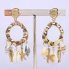 MIXED BRANDS - Earrings shell fish seastar H1113 - Gold Discount