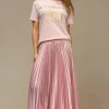 MIXED BRANDS - Elegant Maxi skirt pleated 24113 - Rose New