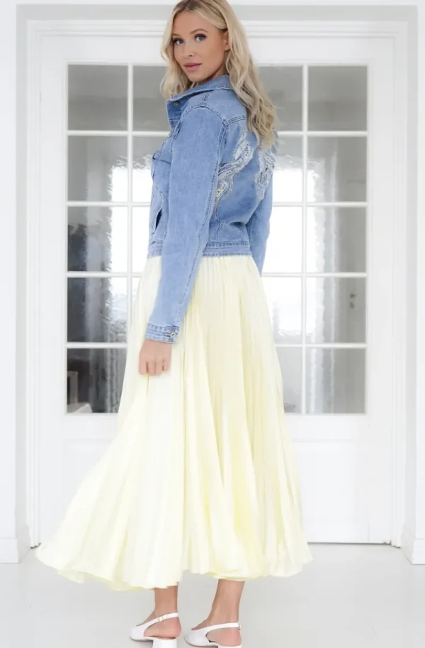 Plain Vanilla & Other Brands We Love Mixed Brands - Elegant Maxi skirt pleated 24113 - Yellow Sale