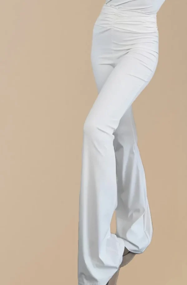 MIXED BRANDS - Flare legging high waist 6518 - White Discount