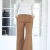 MIXED BRANDS - Flare Pant - Camel Clearance