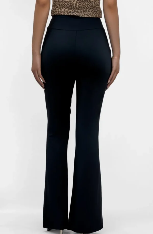 MIXED BRANDS - Flare pant with slit 7464/7462 - Black Online