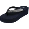 MIXED BRANDS - Flipflops platform 2508 stones - Navy Outlet