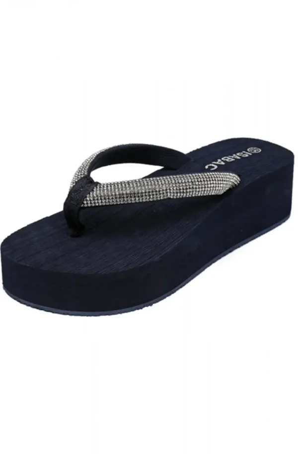 MIXED BRANDS - Flipflops platform 2508 stones - Navy Outlet