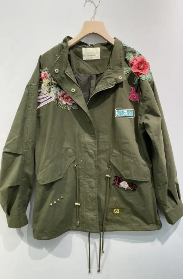 MIXED BRANDS - Jacket Embroidered M698 - Military Green Discount