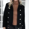 MIXED BRANDS - Jacket with buttons 3812 - Black Hot