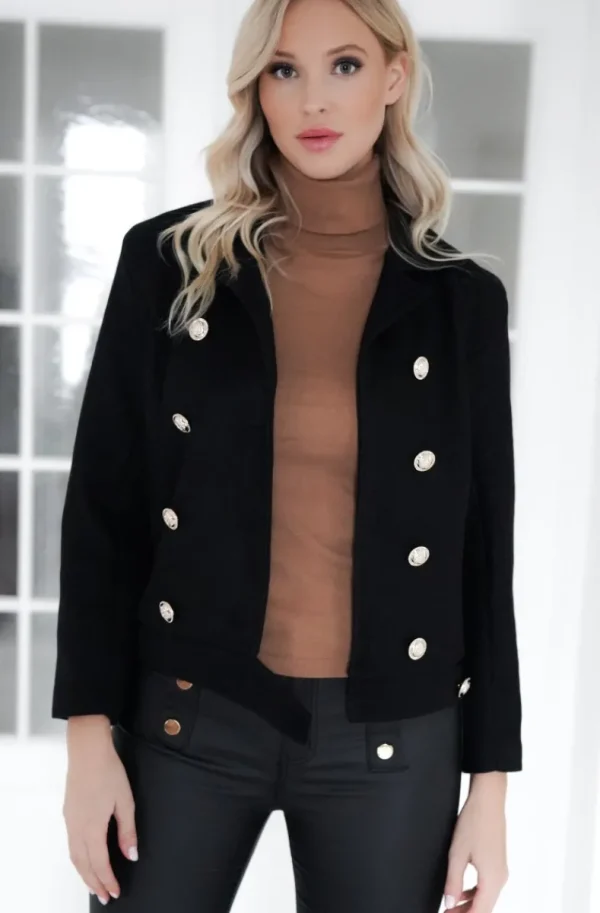 MIXED BRANDS - Jacket with buttons 3812 - Black Hot