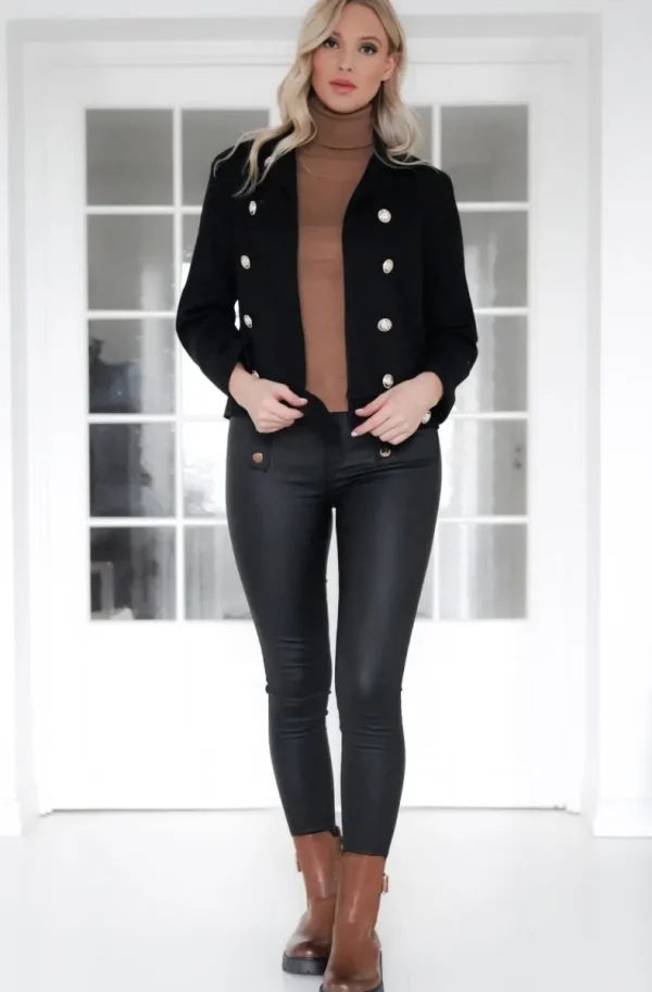 MIXED BRANDS - Jacket with buttons 3812 - Black Hot