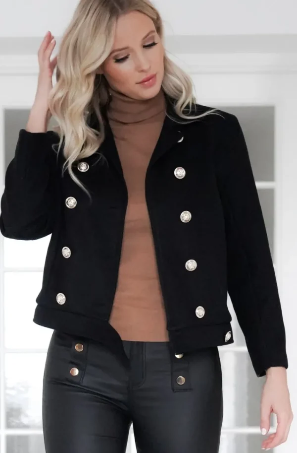 MIXED BRANDS - Jacket with buttons 3812 - Black Hot