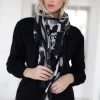 MIXED BRANDS - Leo/Zebra Scarf Q02 - Black White Fashion