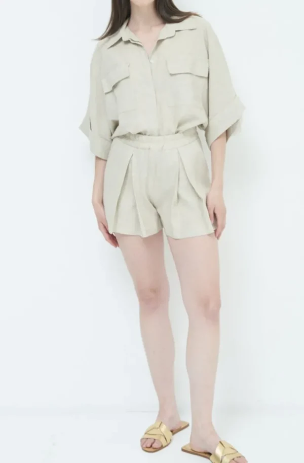 MIXED BRANDS - Linen Shorts Beige Best