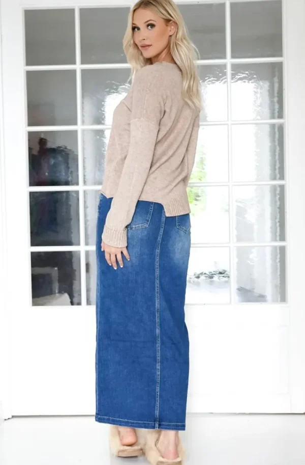 MIXED BRANDS - Long Denim Skirt 1500 New