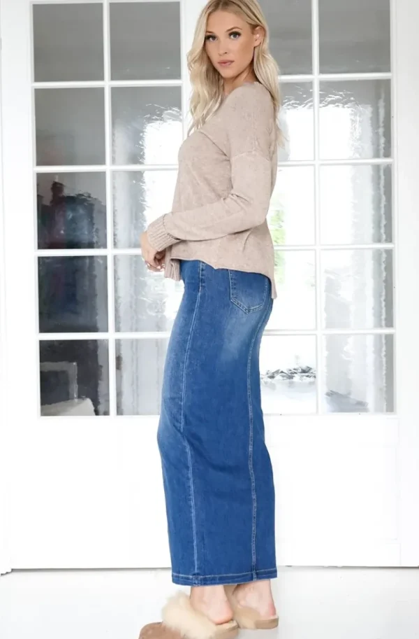 MIXED BRANDS - Long Denim Skirt 1500 New