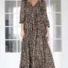 MIXED BRANDS - Long dress 6535 Leo - Brown Outlet