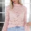 MIXED BRANDS - Long Sleeve Lace top 1429 - Pink Best