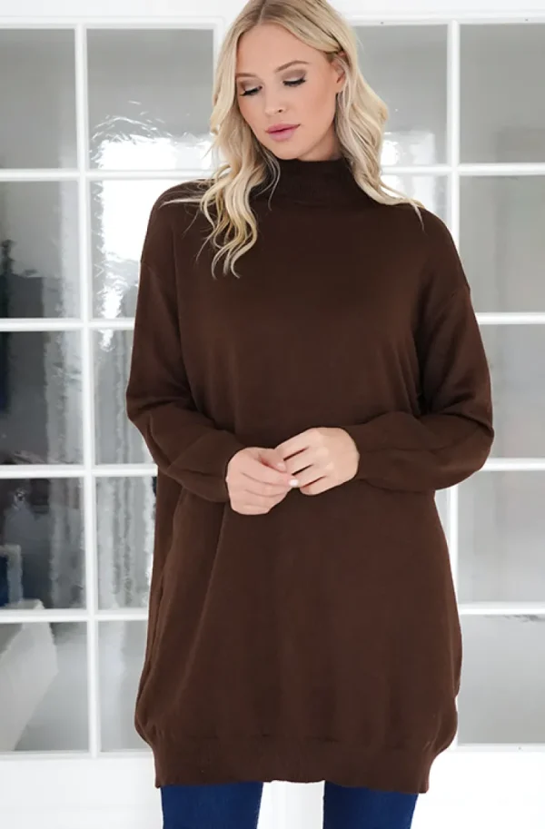 MIXED BRANDS - Long sleeve top 1152 - Marrone Sale