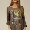 MIXED BRANDS - Love top 75109 - Chocolate Fashion