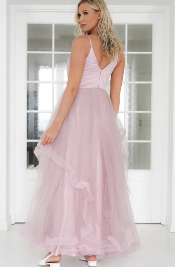 MIXED BRANDS - Maxi dress tulle 92920 - Pink Discount