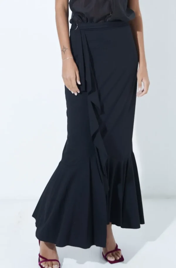 MIXED BRANDS - Maxi Skirt with Frill 2139 - Black Best