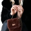 MIXED BRANDS - Mobile Bag Faux Fur 0808 - Brown Hot