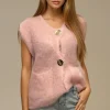 MIXED BRANDS - Mohair Sweater three buttons 28012 - Pink Best