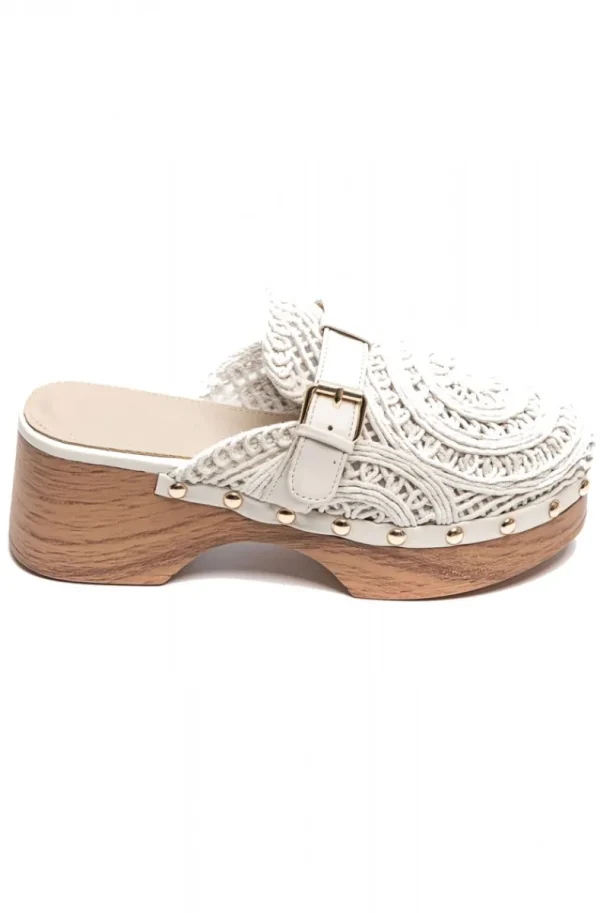 MIXED BRANDS - Mules Crochet 6627 - Beige Fashion