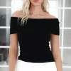 MIXED BRANDS - Offshoulder top 5035 - Black Online