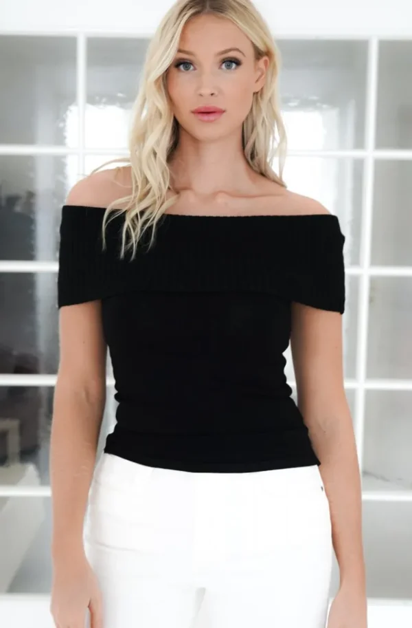 MIXED BRANDS - Offshoulder top 5035 - Black Online