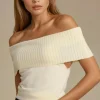 MIXED BRANDS - Offshoulder top 5035 - Light Yellow Clearance