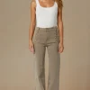 MIXED BRANDS - Pant cotton with buttons 8053 - Beige Clearance