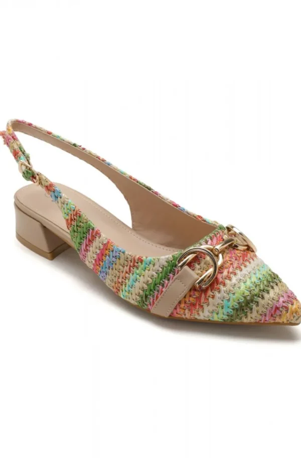 MIXED BRANDS - Pointy Toe Sling Back with buckle 1816 - Multi Outlet