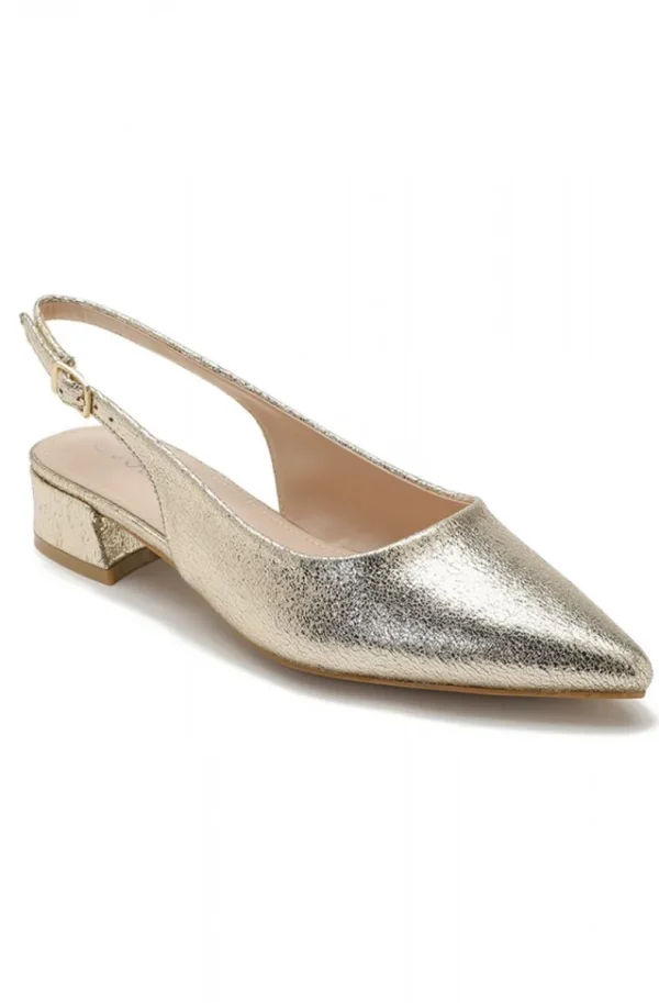 MIXED BRANDS - Pointy Toe Sling Back 1819 - Gold Outlet