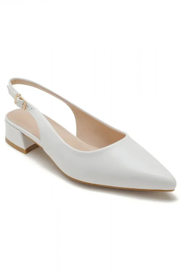 MIXED BRANDS - Pointy Toe Sling Back 1819 - White Online