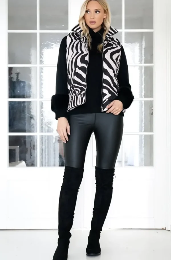 MIXED BRANDS - Quilted Vest 2363 - Zebra Best