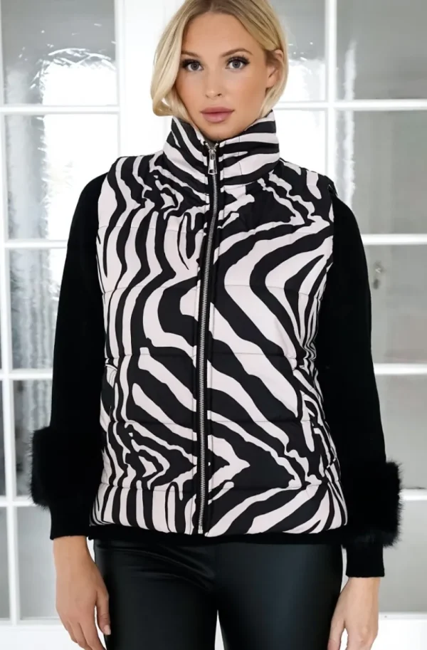 MIXED BRANDS - Quilted Vest 2363 - Zebra Best