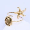 MIXED BRANDS - Ring Seastar Shell 234 - gold Clearance