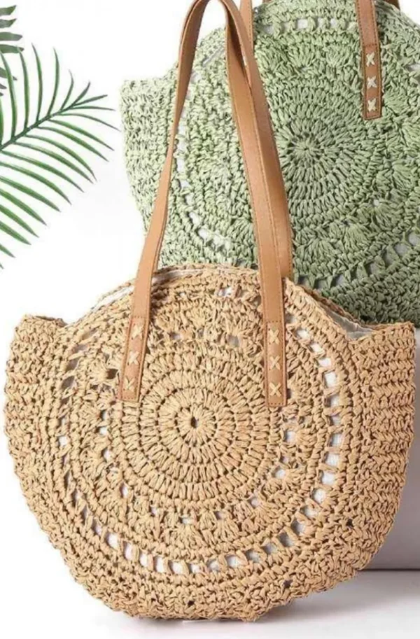 MIXED BRANDS - Round Crochet Bag 1349 - Beige Sale