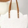 MIXED BRANDS - Round Straw bag 1350 - White Discount