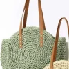 MIXED BRANDS - Round Straw bag 1350 - Green Fashion