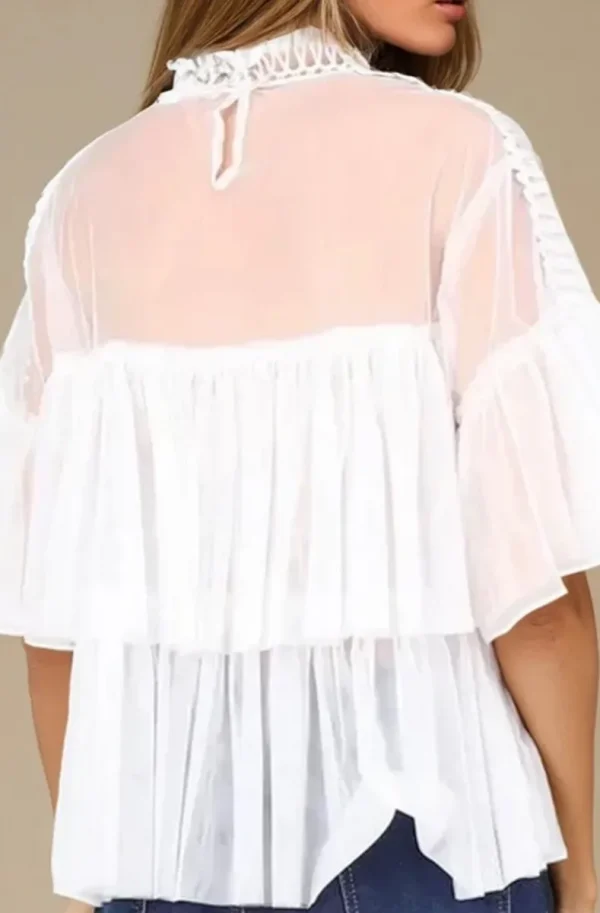 MIXED BRANDS - Ruffle Top 8186-3350 - White Hot