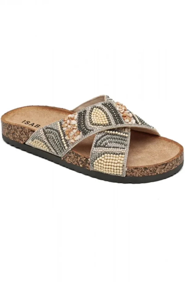 MIXED BRANDS - Sandal with stones 7069 - Beige Online